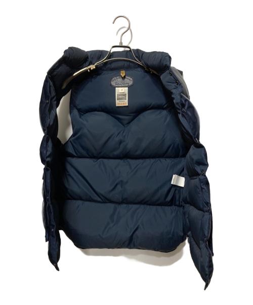 RockyMountainFeatherBed（ロッキーマウンテンフェザーベッド）RockyMountainFeatherBed (ロッキーマウンテンフェザーベッド) PORTER (ポーター) BEAMS (ビームス) ヨークレザーダウンベスト ネイビー サイズ:40の古着・服飾アイテム