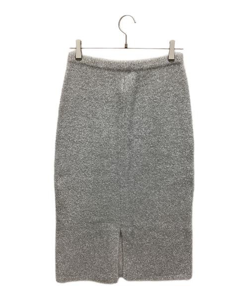MACPHEE（マカフィー）MACPHEE (マカフィー) リュレックス Iラインミディスカート シルバー サイズ:36 未使用品の古着・服飾アイテム