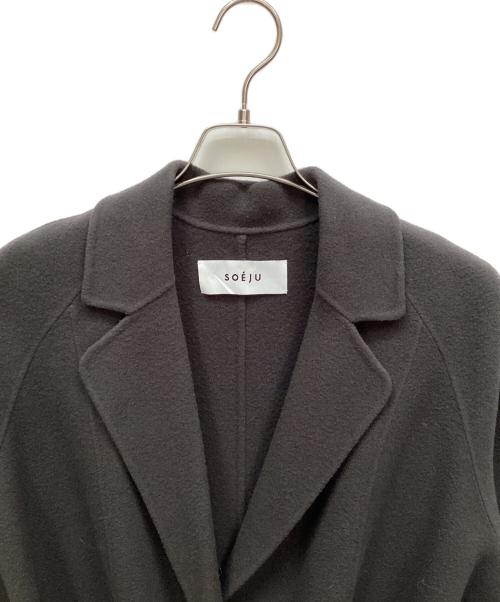 SOEJU（ソージュ）SOEJU (ソージュ) ウールリバーローブコート チャコールグレー サイズ:Mの古着・服飾アイテム