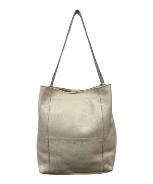 AULENTTI（オウレンティ）AULENTTI (オウレンティ) レザーワンショルダーバッグ アイボリーの古着・服飾アイテム