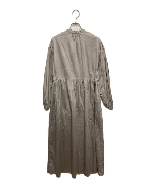 BALLSEY（ボールジィ）BALLSEY (ボールジィ) ハイカウントサテン パフスリーブワンピース グレー サイズ:36の古着・服飾アイテム