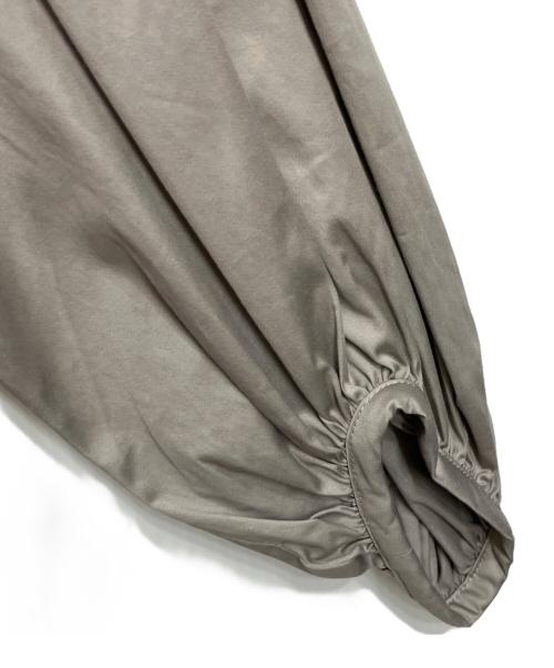 BALLSEY（ボールジィ）BALLSEY (ボールジィ) ハイカウントサテン パフスリーブワンピース グレー サイズ:36の古着・服飾アイテム