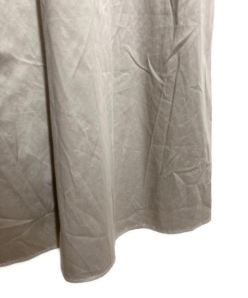 BALLSEY（ボールジィ）BALLSEY (ボールジィ) ハイカウントサテン パフスリーブワンピース グレー サイズ:36の古着・服飾アイテム