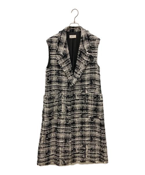 DES PRES（デ プレ）DES PRES (デ プレ) モノワイルドツイード ロングジレ ブラック サイズ:SIZE Freeの古着・服飾アイテム