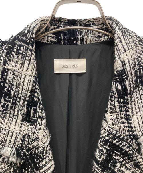 DES PRES（デ プレ）DES PRES (デ プレ) モノワイルドツイード ロングジレ ブラック サイズ:SIZE Freeの古着・服飾アイテム