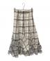 Apuweiser-riche（アプワイザーリッシェ）の古着「チェックエスカルゴスカート」｜アイボリー