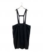 GASA*ガサ）の古着「asahi リネンウール2WAYジャンパースカート」｜ブラック