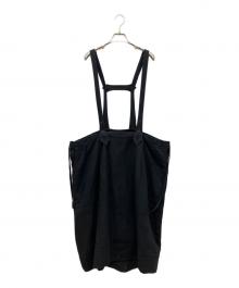 GASA*（ガサ）の古着「asahi リネンウール2WAYジャンパースカート」｜ブラック