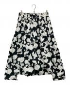 COMME des GARCONS COMME des GARCONSコムデギャルソン コムデギャルソン）の古着「総柄サルエルパンツ」｜ブラック×ホワイト