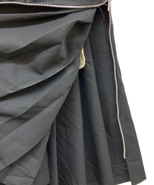 BLACK COMME des GARCONS（ブラックコムデギャルソン）BLACK COMME des GARCONS (ブラックコムデギャルソン) サイドファスナープリーツスカート ブラック サイズ:XS 未使用品の古着・服飾アイテム
