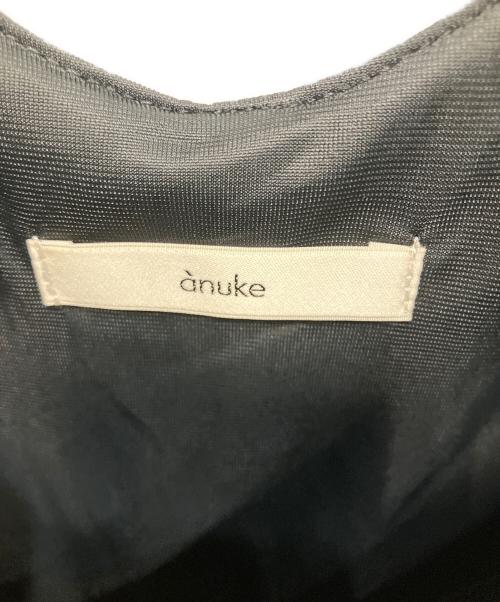 anuke（アンヌーク）anuke (アンヌーク) Twill Uneck Onepiece ブラック サイズ:38の古着・服飾アイテム