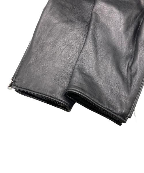 nano・universe（ナノ・ユニバース）nano・universe (ナノ・ユニバース) レザーリブブルゾン ブラック サイズ:SIZE XLの古着・服飾アイテム