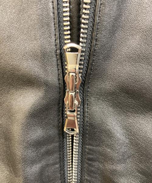 nano・universe（ナノ・ユニバース）nano・universe (ナノ・ユニバース) レザーリブブルゾン ブラック サイズ:SIZE XLの古着・服飾アイテム