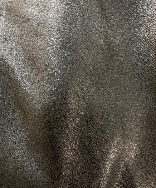 nano・universe（ナノ・ユニバース）nano・universe (ナノ・ユニバース) レザーリブブルゾン ブラック サイズ:SIZE XLの古着・服飾アイテム