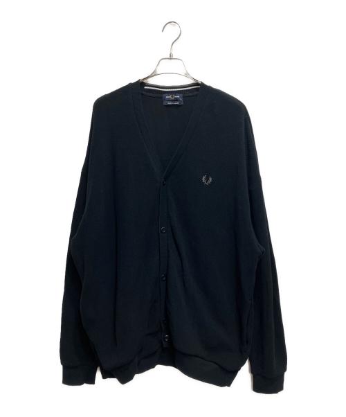 FRED PERRY（フレッドペリー）FRED PERRY (フレッドペリー) BEAMS (ビームス) 別注 コットン ワンポイントロゴ カーディガン ダークネイビー サイズ:XLの古着・服飾アイテム