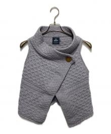 aran WOOLLEN MILLS（アラン ウーレンミルズ）の古着「Aran knit short vest」｜ラベンダー