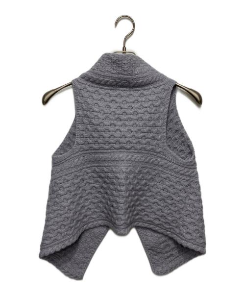 aran WOOLLEN MILLS（アラン ウーレンミルズ）aran WOOLLEN MILLS (アラン ウーレンミルズ) Aran knit short vest ラベンダー サイズ:FREEの古着・服飾アイテム