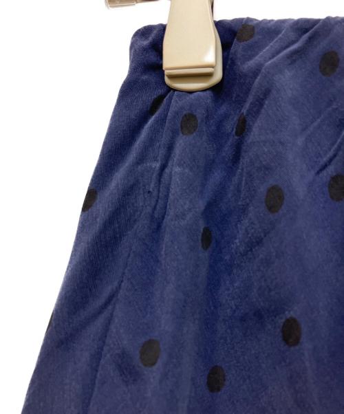 NOLLEY'S（ノーリーズ）NOLLEY'S (ノーリーズ) ウォッシャブルドットプリントナロースカート ネイビー サイズ:SIZE 36の古着・服飾アイテム
