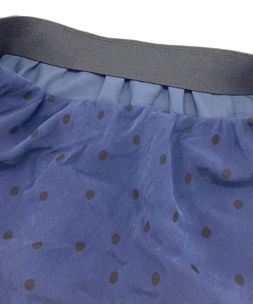 NOLLEY'S（ノーリーズ）NOLLEY'S (ノーリーズ) ウォッシャブルドットプリントナロースカート ネイビー サイズ:SIZE 36の古着・服飾アイテム