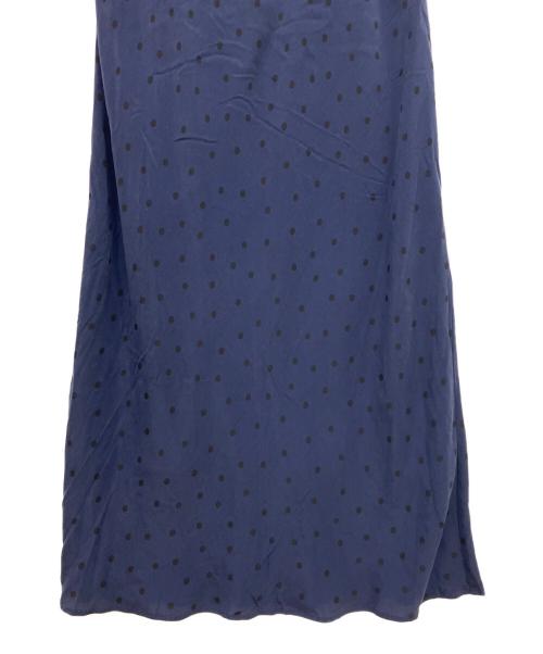 NOLLEY'S（ノーリーズ）NOLLEY'S (ノーリーズ) ウォッシャブルドットプリントナロースカート ネイビー サイズ:SIZE 36の古着・服飾アイテム