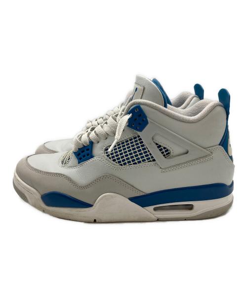 NIKE（ナイキ）NIKE (ナイキ) AIR JORDAN 4 RETRO グレー×ブルー サイズ:27の古着・服飾アイテム