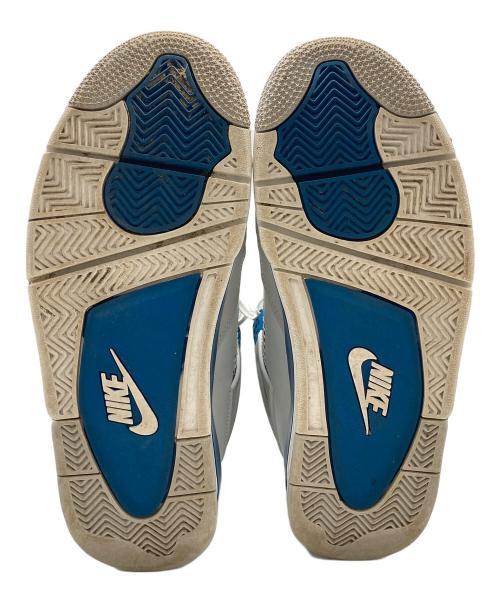 NIKE（ナイキ）NIKE (ナイキ) AIR JORDAN 4 RETRO グレー×ブルー サイズ:27の古着・服飾アイテム