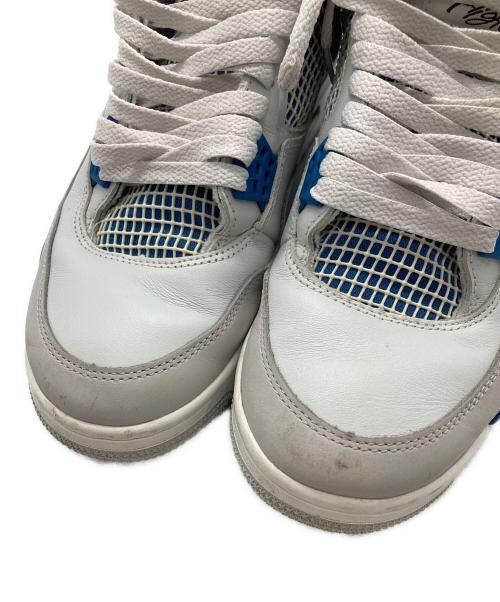 NIKE（ナイキ）NIKE (ナイキ) AIR JORDAN 4 RETRO グレー×ブルー サイズ:27の古着・服飾アイテム
