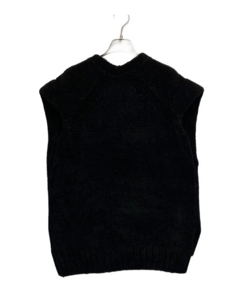 ATON（エイトン）ATON (エイトン) WOOL MOLE CREW NECK VEST ブラック サイズ:01の古着・服飾アイテム