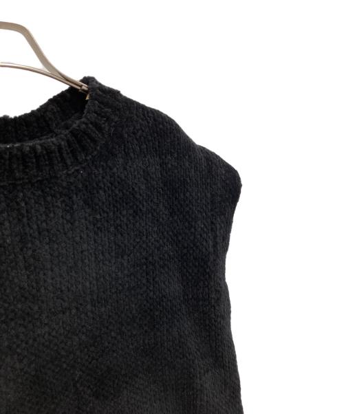ATON（エイトン）ATON (エイトン) WOOL MOLE CREW NECK VEST ブラック サイズ:01の古着・服飾アイテム