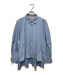 HLM（エイチエルエム）の古着「ラウンドシェイプブラウス」｜ブルー