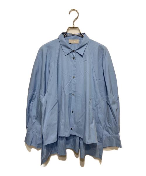 HLM（エイチエルエム）hLM (エイチエルエム) ラウンドシェイプブラウス ブルー サイズ:Fの古着・服飾アイテム