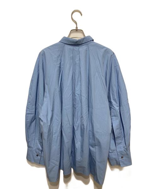 HLM（エイチエルエム）hLM (エイチエルエム) ラウンドシェイプブラウス ブルー サイズ:Fの古着・服飾アイテム