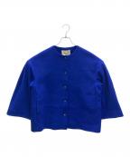 UNITED ARROWS TOKYOユナイテッドアローズトウキョウ）の古着「W メタル ノーカラー ショートコート」｜ブルー