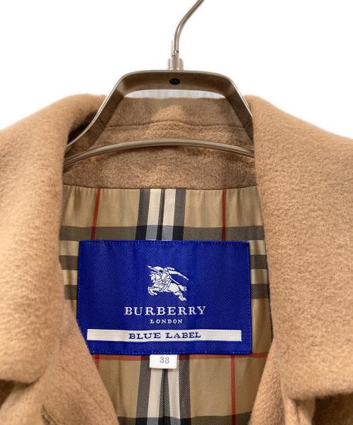 BURBERRY BLUE LABEL（バーバリー ブルー レーベル）BURBERRY BLUE LABEL (バーバリーロンドンブルーレーベル) アンゴラブレンドコート ベージュ サイズ:38の古着・服飾アイテム