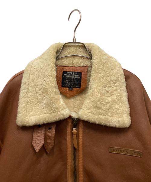 AVIREX（アヴィレックス）AVIREX (アヴィレックス) B-3 ムートンジャケット ブラウン サイズ:Mの古着・服飾アイテム