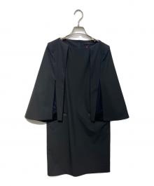 CINOH（チノ）の古着「BLACK FORMAL SLIT SLEEVE DRESS　22S0P006」｜ブラック