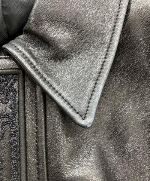 MURRAL（ミューラル）MURRAL (ミューラル) Framed embroidery leather jacket ブラック サイズ:Freeの古着・服飾アイテム