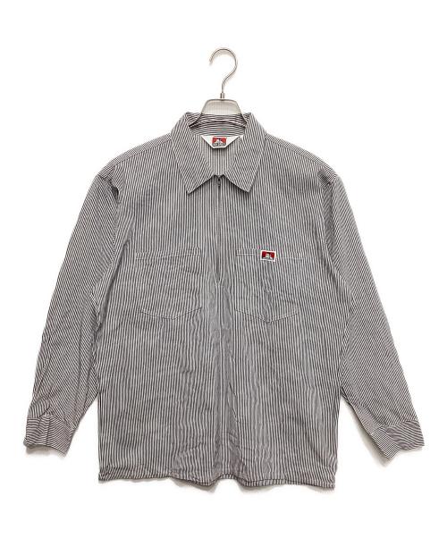 BEN DAVIS（ベンデイビス）BEN DAVIS (ベンデイビス) USA製ハーフジップワークシャツ インディゴ サイズ:Lの古着・服飾アイテム