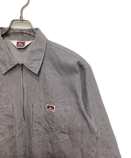 BEN DAVIS（ベンデイビス）BEN DAVIS (ベンデイビス) USA製ハーフジップワークシャツ インディゴ サイズ:Lの古着・服飾アイテム