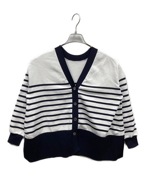 UNITED ARROWS TOKYO（ユナイテッドアローズトウキョウ）UNITED ARROWS TOKYO (ユナイテッドアローズトウキョウ) ミニマル 2WAY カーディガン ホワイト サイズ:FREEの古着・服飾アイテム