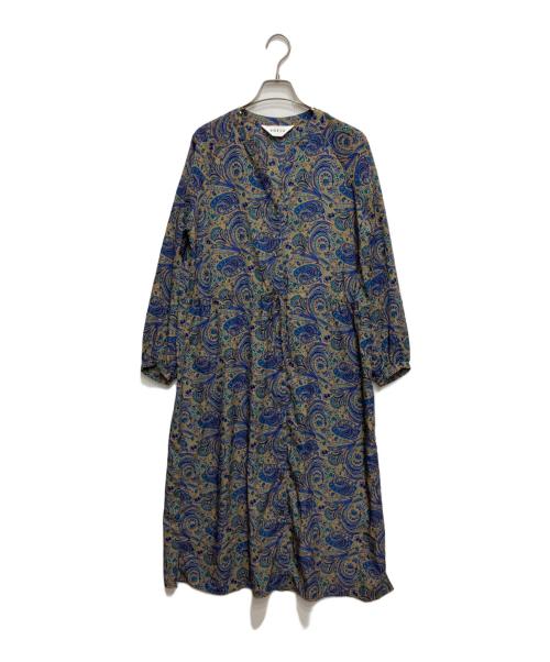 SOEJU（ソージュ）SOEJU (ソージュ) ペイズリー柄ワンピース ブルー サイズ:FREEの古着・服飾アイテム