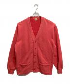 WHITEVILLEホワイツビル）の古着「スウェットカーディガン」｜レッド