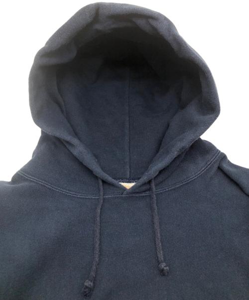 Champion REVERSE WEAVE（チャンピオン リバース ウィーブ）Champion REVERSE WEAVE (チャンピオン リバース ウィーブ) 70sプルオーバーパーカー 単色タグ 金タグ 前期型 古着 ネイビー サイズ:XLの古着・服飾アイテム