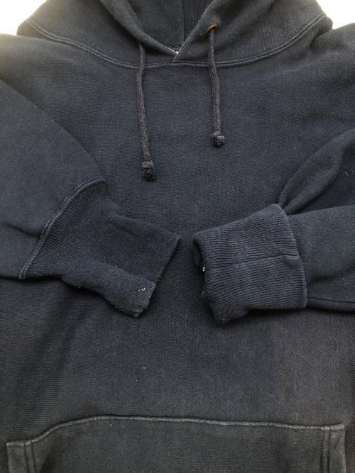 Champion REVERSE WEAVE（チャンピオン リバース ウィーブ）Champion REVERSE WEAVE (チャンピオン リバース ウィーブ) 70sプルオーバーパーカー 単色タグ 金タグ 前期型 古着 ネイビー サイズ:XLの古着・服飾アイテム