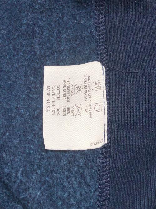 Champion REVERSE WEAVE（チャンピオン リバース ウィーブ）Champion REVERSE WEAVE (チャンピオン リバース ウィーブ) 70sプルオーバーパーカー 単色タグ 金タグ 前期型 古着 ネイビー サイズ:XLの古着・服飾アイテム