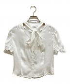 the Barnnetザ バーネット）の古着「Jasmine Dream Ribbon Dot Blouse」｜ホワイト