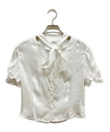 the Barnnet（ザ バーネット）の古着「Jasmine Dream Ribbon Dot Blouse」｜ホワイト