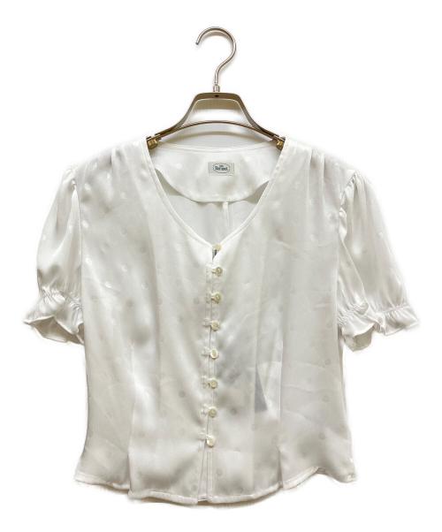 the Barnnet（ザ バーネット）the Barnnet (ザ バーネット) Jasmine Dream Ribbon Dot Blouse ホワイト サイズ:SIZE Free 未使用品の古着・服飾アイテム