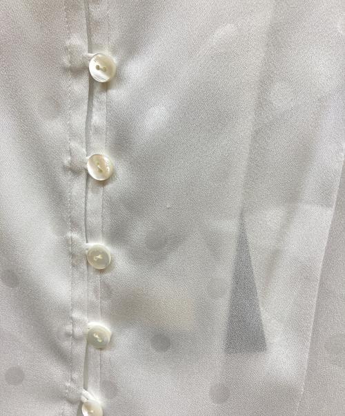 the Barnnet（ザ バーネット）the Barnnet (ザ バーネット) Jasmine Dream Ribbon Dot Blouse ホワイト サイズ:SIZE Free 未使用品の古着・服飾アイテム