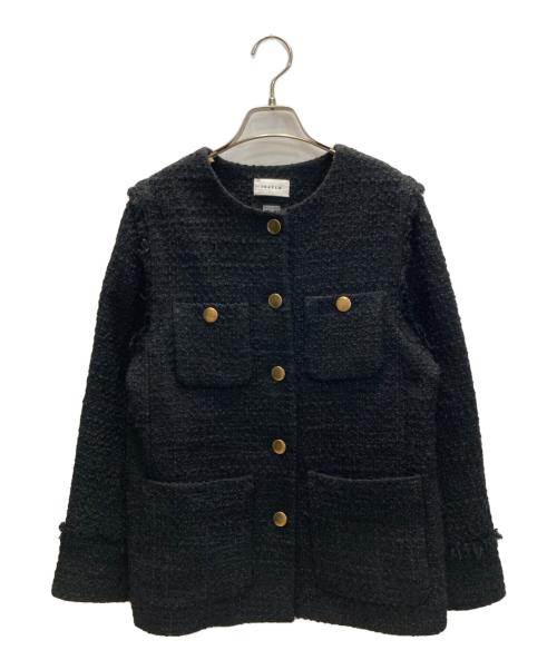 FRAY ID（フレイ アイディー）FRAY ID (フレイ アイディー) GIOLICA 2WAYツイードジレジャケット ブラックの古着・服飾アイテム